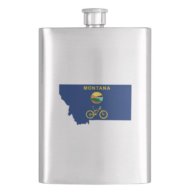 Mountain Bike Montana Hip Flask (Front)