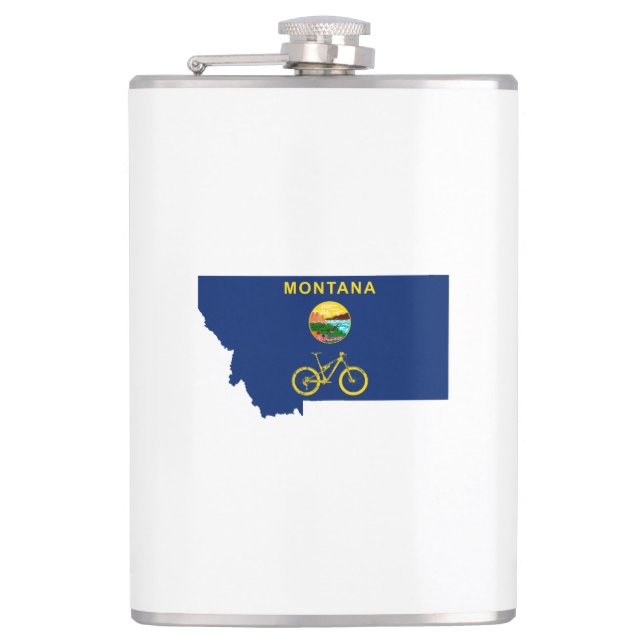 Mountain Bike Montana Hip Flask (Front)