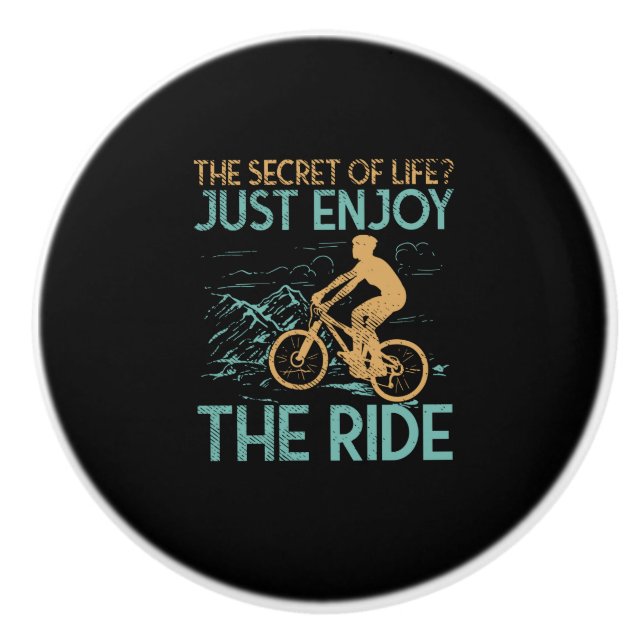 Mountain Bike Mountain Biker Ceramic Knob (Front)