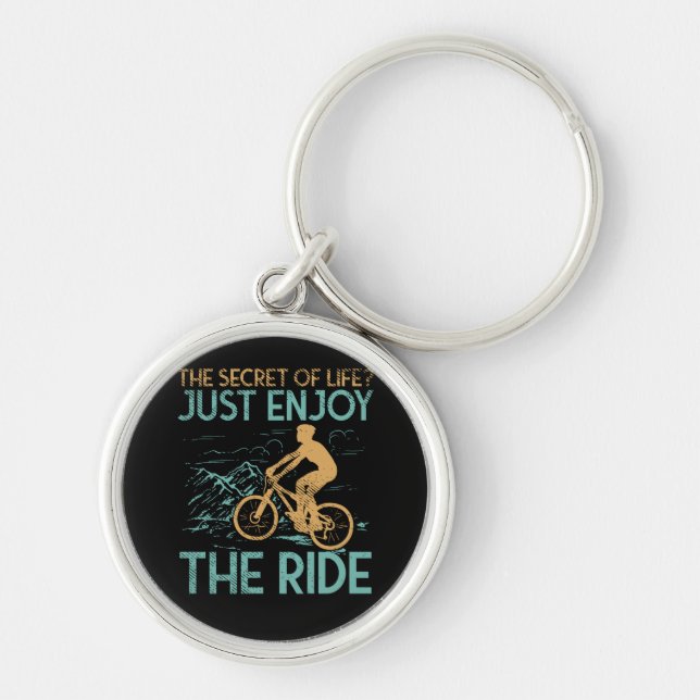Mountain Bike Mountain Biker Key Ring (Front)
