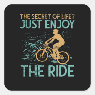 Mountain Bike Mountain Biker Square Sticker