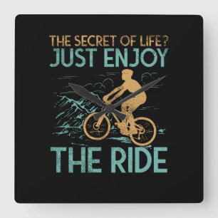 Mountain Bike Mountain Biker Square Wall Clock
