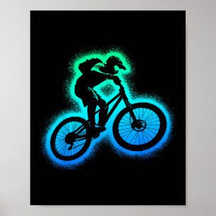 Mountain Bike Mtb Biker Kids Boys Downhill Biking Poster