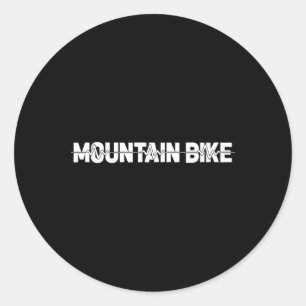 Mountain Bike Mtb Biking Biker - Ekg Heartbeat Classic Round Sticker