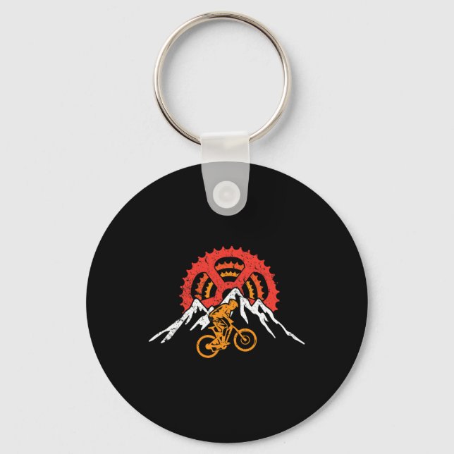 Mountain Bike Mtb Biking  Key Ring (Front)