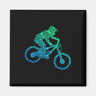 Mountain Bike Mtb Downhill Biking Cycling Biker Bo Magnet