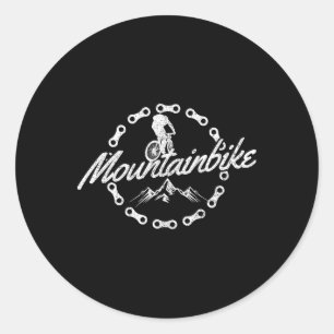 Mountain Bike - Mtb Downhill Biking Cycling Biker  Classic Round Sticker