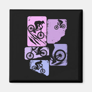 Mountain Bike Mtb Downhill Biking Cycling Biker Wo Magnet