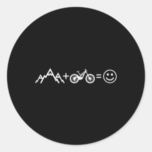 Mountain Bike Mtb Downhill Biking Funny Mountain B Classic Round Sticker