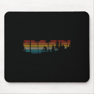Mountain Bike Mtb Downhill Biking Vintage Retro Bi Mouse Pad
