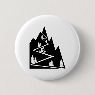 Mountain Bike - Mtb Downhill Mountain Biker Gift _ 6 Cm Round Badge