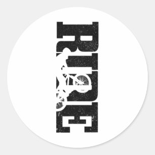 Mountain Bike Mtb Downhill Vintage Mountain Biking Classic Round Sticker