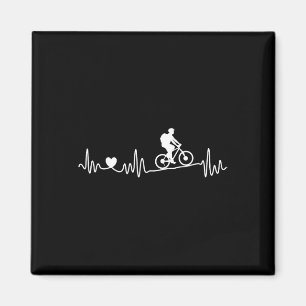 Mountain Bike Mtb Heartbeat I Love Mountain Biking Magnet