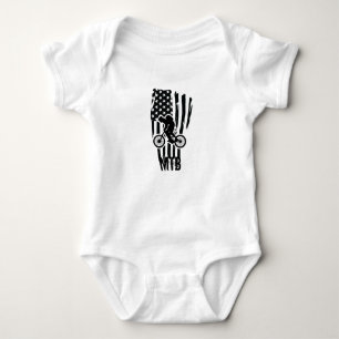 Mountain bike mtb rider baby bodysuit