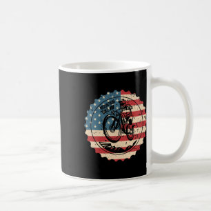Mountain Bike Mtb Us American Flag Downhill Biking Coffee Mug