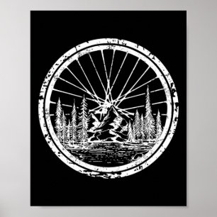 Mountain Bike - Mtb Wheel Design Cycling Bicycle B Poster