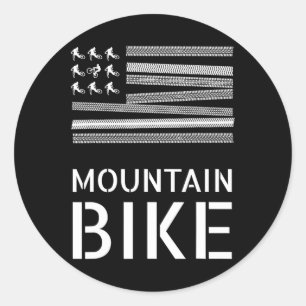 Mountain Bike Off Road Biking Great Biker Gift Classic Round Sticker