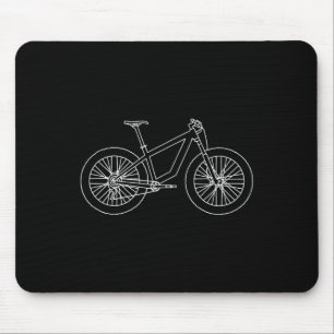 Mountain Bike Outline Biking Shirt Mouse Pad