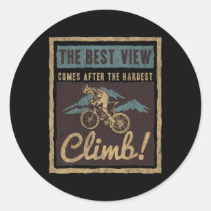 Mountain Bike Quote Shirt Men Women Youth Cyclist Classic Round Sticker