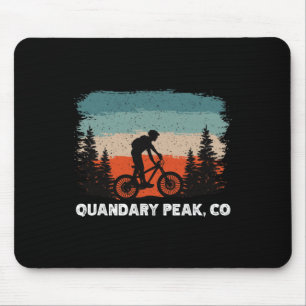 Mountain Bike Retro Sunset Vintage Quandary Peak, Mouse Pad