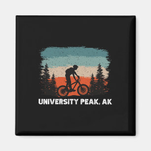 Mountain Bike Retro Sunset Vintage University Peak Magnet