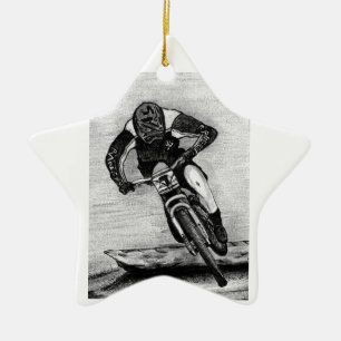 Mountain Bike Ride Ceramic Tree Decoration