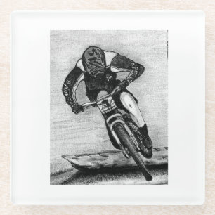 Mountain Bike Ride MTB Llandegla cup Glass Coaster