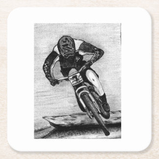 Mountain Bike Ride MTB Llandegla cup Square Paper Coaster