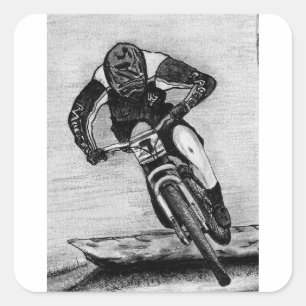 Mountain Bike Ride Square Sticker
