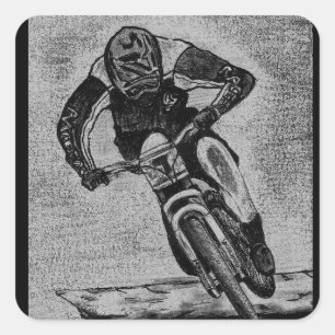 Mountain Bike Ride Square Sticker