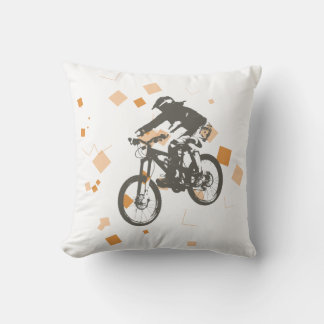 Mountain bike Rider Jump Pillow orange Design