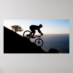 Mountain Bike Rider. Lions Head, Cape Town Poster
