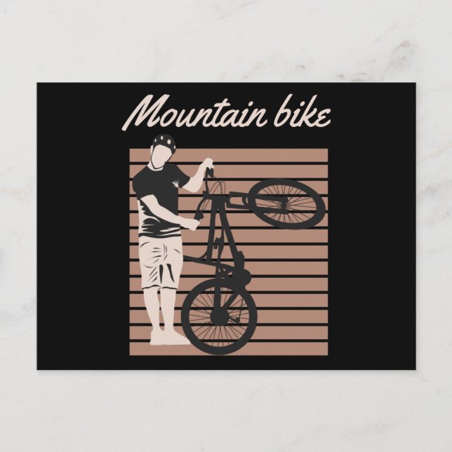 Mountain Bike Rider Postcard (Front)