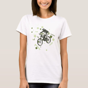mountain bike rider shirt - Mountain biker jumping