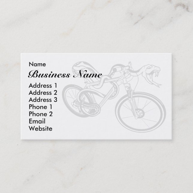 Mountain Bike Sales Or Repair Company Business Card (Front)
