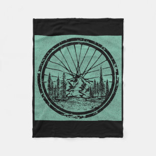 Mountain Bike Shirt - Mtb Cycling Bicycle Biking G Fleece Blanket