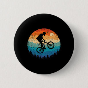 Mountain Bike Shirt - Retro Downhill Biking Gift V 6 Cm Round Badge