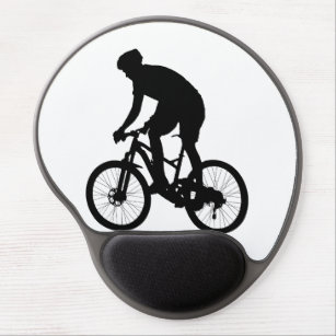 Mountain bike silhouette - Choose background color Gel Mouse Pad