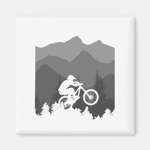 Mountain bike silhouette for the MTB fanatic Magnet
