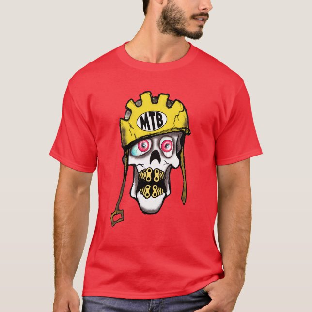 Mountain Bike Skull T-Shirt (Front)