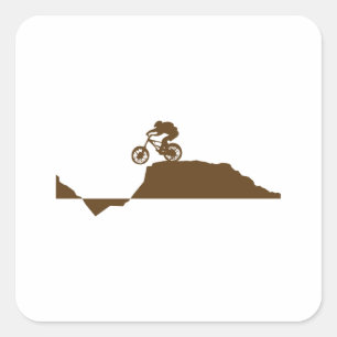 Mountain Bike Square Sticker