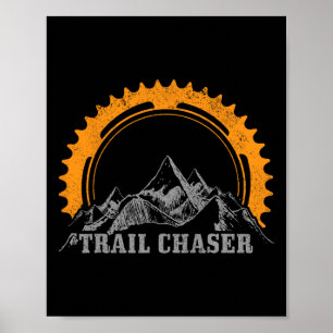 Mountain Bike Trail Mtb Biking Cycling Biker Gift Poster