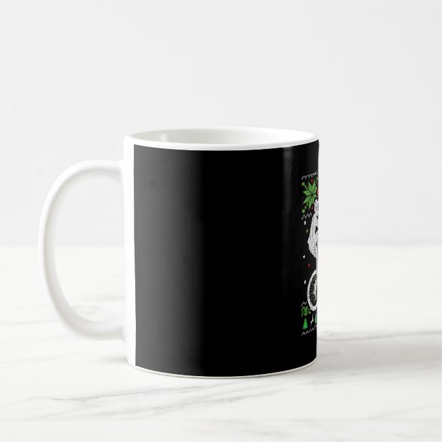 Mountain Bike Ugly Christmas Coffee Mug (Left)