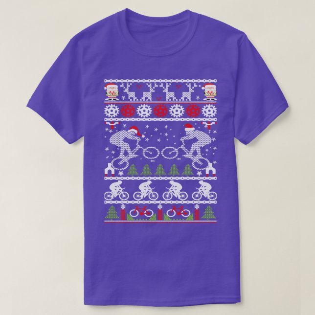 MOUNTAIN BIKE UGLY CHRISTMAS SWEATER (Design Front)