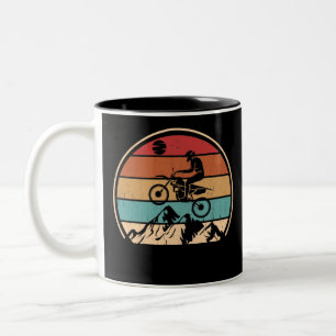 Mountain Bike Vintage MTB Downhill Biking Cycling Two-Tone Coffee Mug