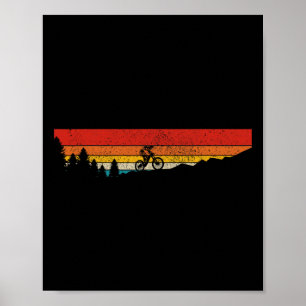 Mountain Bike Vintage Mtb Downhill Mountain Biker Poster