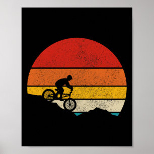 Mountain Bike Vintage Retro Downhill Biking Mtb Bi Poster