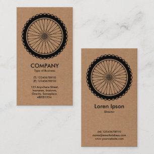 Mountain Bike Wheel - Cardboard Business Card