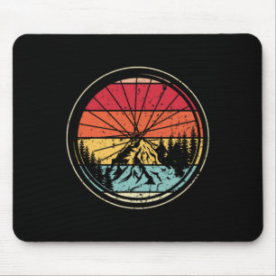 Mountain Bike Wheel Vintage Mtb Cycling Downhill B Mouse Pad