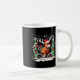 Mountain Bike Xmas Lights Reindeer Mountain Biking Coffee Mug